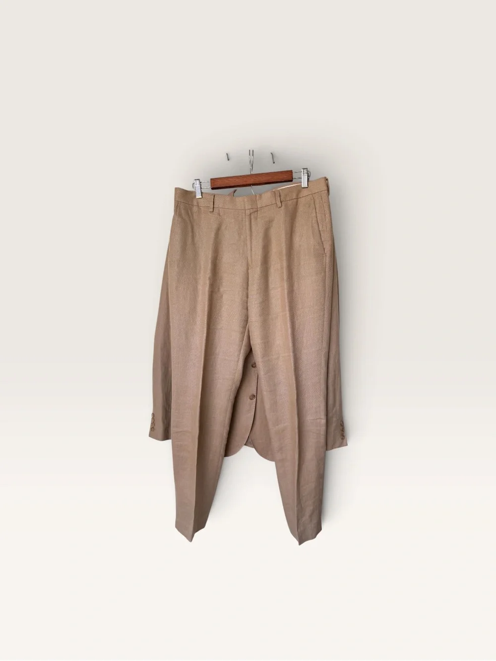 J.Crew Full Ludlow Linen Suit in Camel Tan Pants/Jacket, size 40 L Baird McNutt